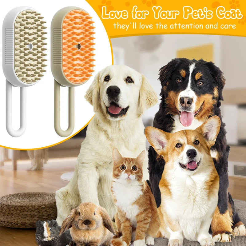 3 in 1 Pet Brush Cat Steam Brush Comb Dog Brush Electric Spray Cat Hair Brushes Massage Pet Grooming Hair Removal Combs