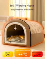 Big Dog Nest Winter Warm Dog House Removable and Washable Dog Bed Seasonal Large Dog House Type Pet Sleeping Supplies, Cat Nest