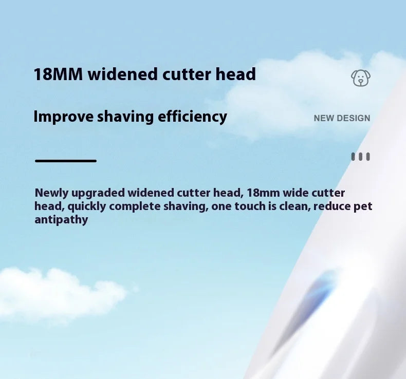 Upgrade Dog Paw Trimmer with LED Light Waterproof Portable Pet Hair Trimmer with Display Dog Clippers Grooming 18mm Widen Blade