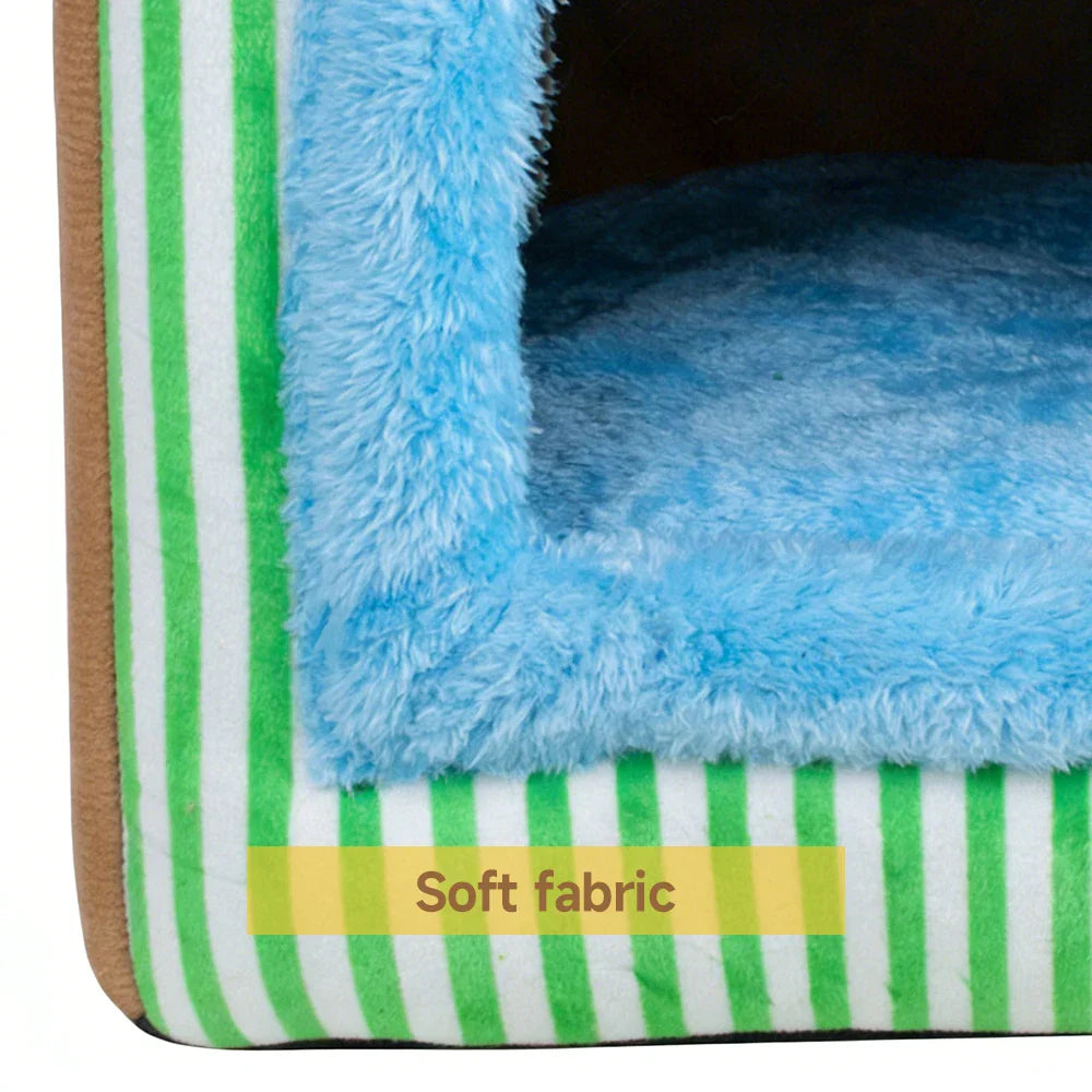 Foldable Pet House Removable Washable Cat House Puppy Cave Sofa Pet Bed House for Extra Small Dogs and Small and Medium Cats