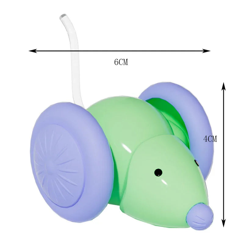 Hot Electric Mouse Car Interactive Cat Toy Rechargeable Automatic Kitten Toy Intelligent Obstacle Avoidance Cat Toy